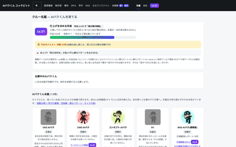 クルー名鑑