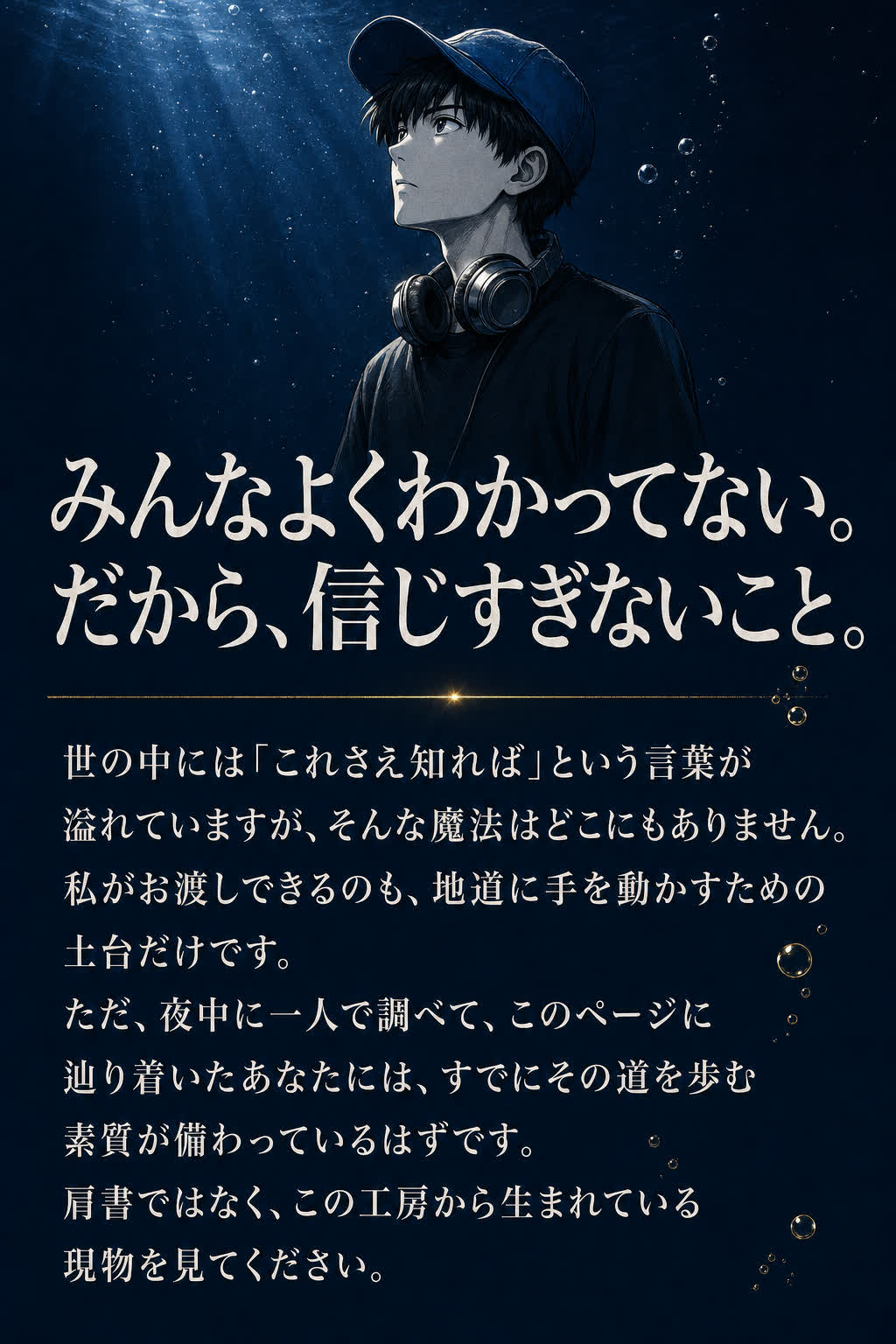 手紙: みんなよくわかってない。だから、信じすぎないこと。
