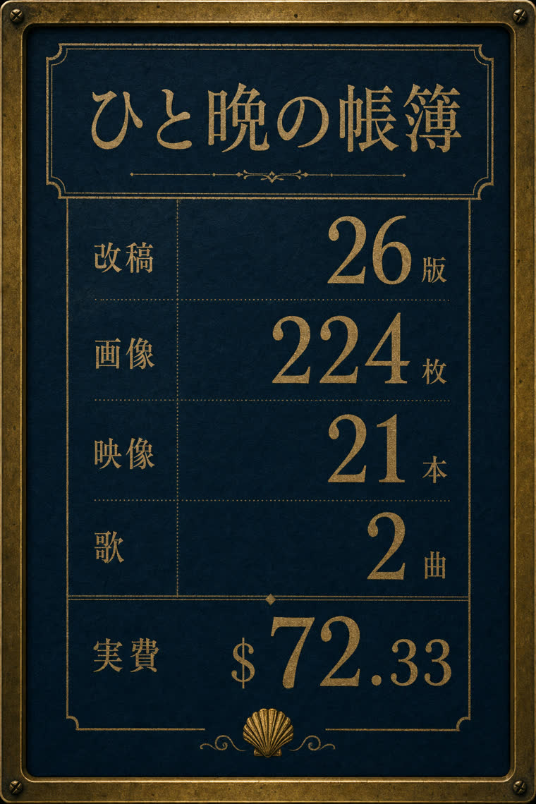 ひと晩の帳簿