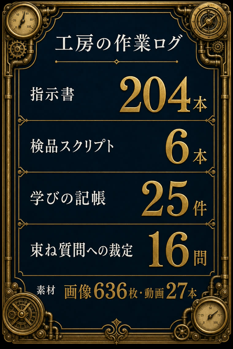 工房の作業ログ
