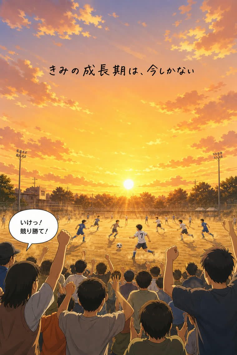 サッカー少年の物語の1ページ