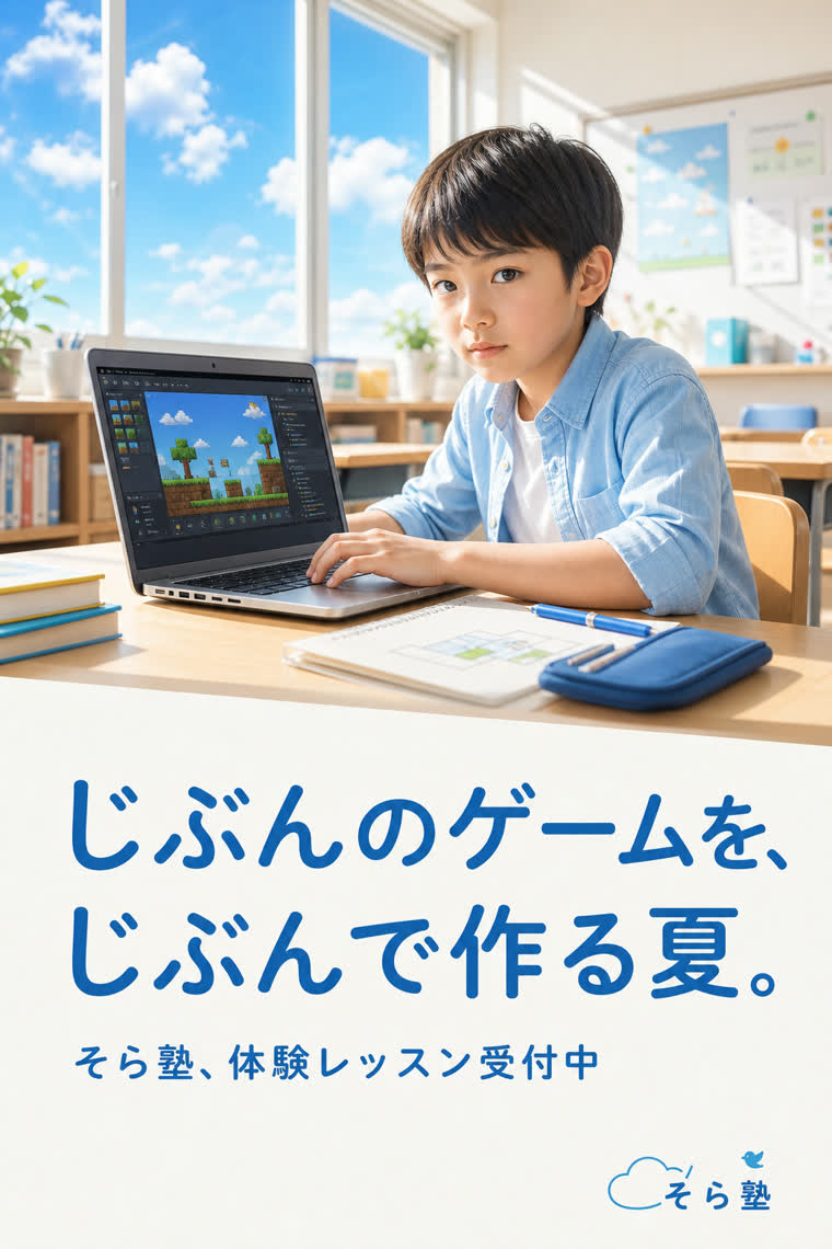 子ども教室の見本LPの1ページ